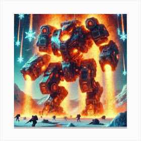 A Futuristic Sci Fi Depiction Of The Infernal Titans Thermal Shielding Canvas Print