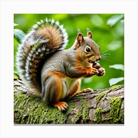 Squirrel Eating Acorn 2 Canvas Print