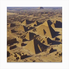 Beautiful Pyramids Of Giza Canvas Print