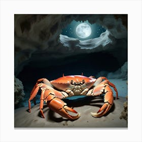 Crab In Cave 7 Canvas Print