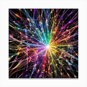 Abstract Colorful Network 1 Canvas Print