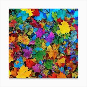 Colorful Autumn Leaves Canvas Print