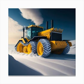 Buldozer Snow (8) Canvas Print