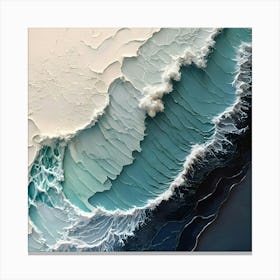 Abstract Wave Painting 7 Canvas Print