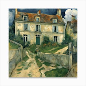 The House of Dr Gachet in Auvers-sur-Oise, Paul Cézanne 7 Canvas Print