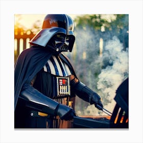 Darth Vader Grilling Canvas Print