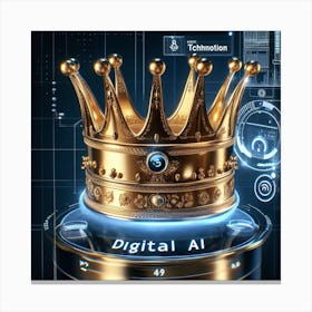 Digital Ai Crown Canvas Print