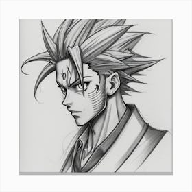 Drawing Of A Manga Character Canvas Print