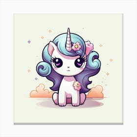 Cute Unicorn 698 Canvas Print