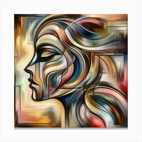 Abstract Of A Woman Canvas Print