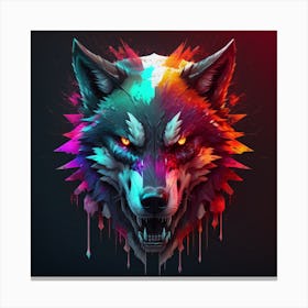 abstract wolf 3 Canvas Print