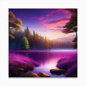 Purple Landscape Wallpaper 1 Canvas Print