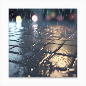 Rain On The Pavement Canvas Print