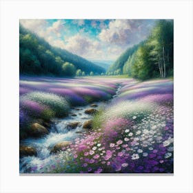 Ai Art Flowers 5 Canvas Print