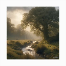 Tree In The Mist Canvas Print