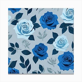 Blue Roses Canvas Print