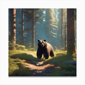 Bear In The Forest 34 Canvas Print