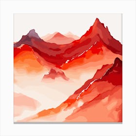 Watercolor Mountains 4 Canvas Print