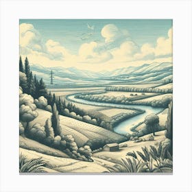 Landscape By Robert Canvas Print