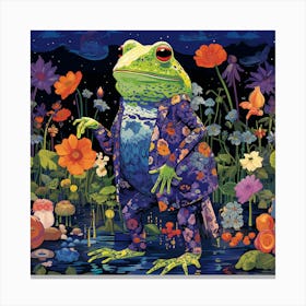 Frog In The Night 1 Canvas Print