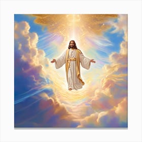 Jesus In The Clouds 4 Canvas Print