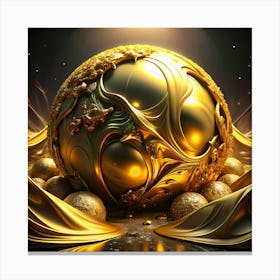 Golden Sphere Canvas Print