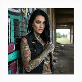 Tattoos That Speak Without Words Tattooed Woman Canvas Print