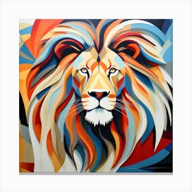 Abstract modernist Lion Canvas Print