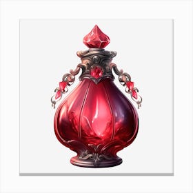 Red Perfume Bottle 8 Canvas Print