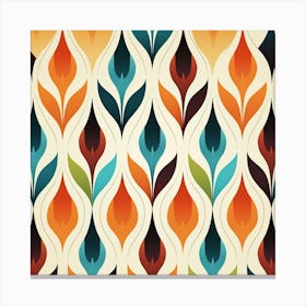 Abstract Floral Pattern Canvas Print