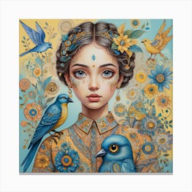 Blue Bird Canvas Print