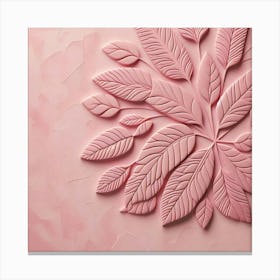 Abstract Floral Pattern On A Pink Background Canvas Print