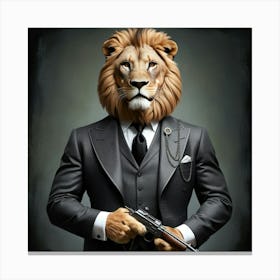 Lion - bond Canvas Print