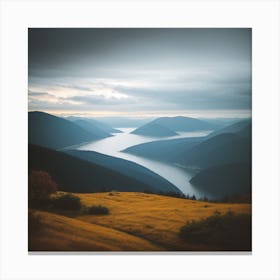 Lake In The Mountains Canvas Print