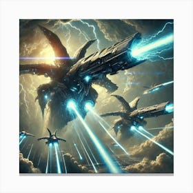 Skyward Destroyers Energy Beam Cannons Canvas Print