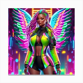 Neon Angel 17 Canvas Print