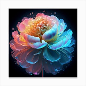 Peony in close-up Canvas Print