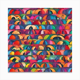 Half Moons Rainbow Art Print (5) Canvas Print