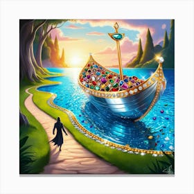 Ship Of Jewels Canvas Print