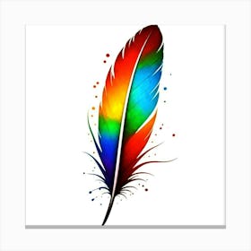 Rainbow Feather 6 Canvas Print