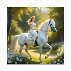 White Horse Canvas Print