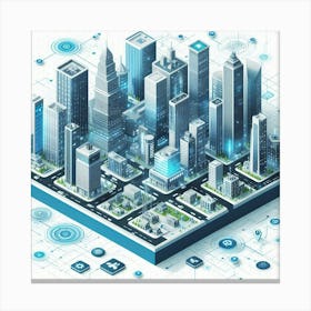 Futuristic Cityscape 29 Canvas Print