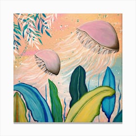 Jellyfish sea Canvas Print