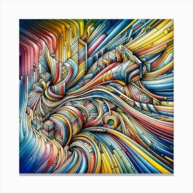 Abstract Psychedelic Art 1 Canvas Print