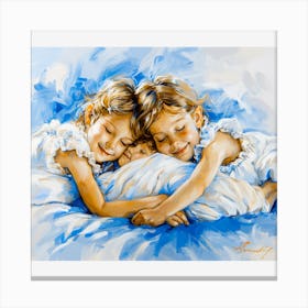 Three Little Girls Canvas Print