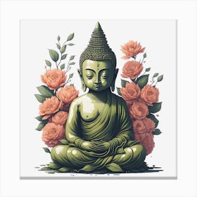 Floral Buddha (11) Canvas Print