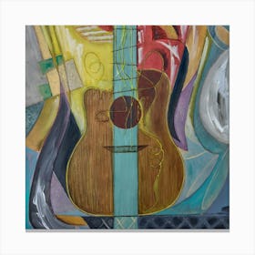 Left Handed Acoustic Guitar Canvas Print