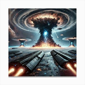 Dark Matter Cascade Deployment Canvas Print