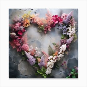 Heart Of Flowers 5 Canvas Print