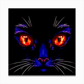 Black Cat With Red Eyes 1 Toile